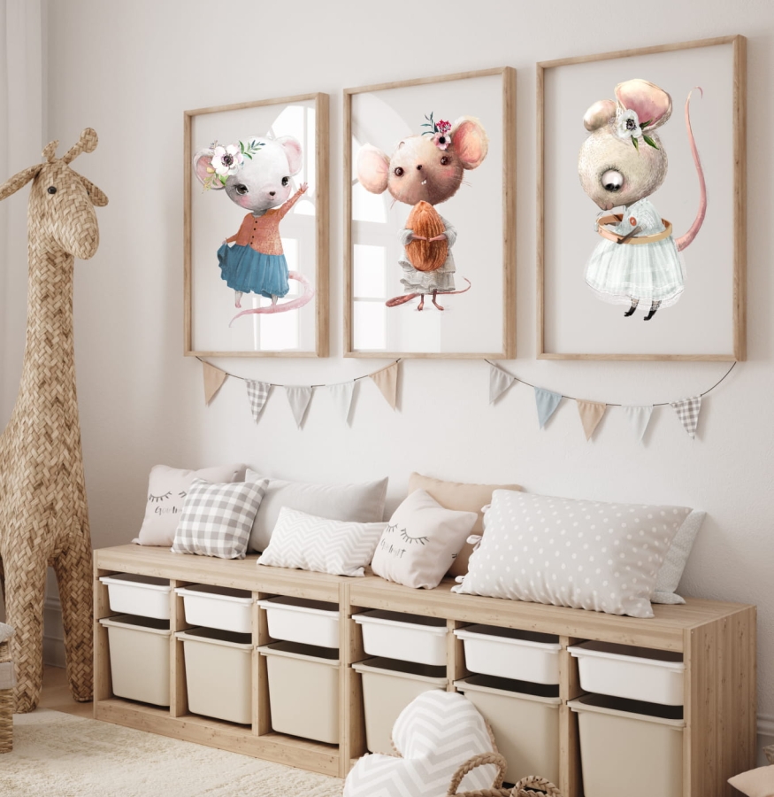 ZESTAW 3 OBRAZKI, PLAKATY - MYSZKI TRZY DK05.jpg