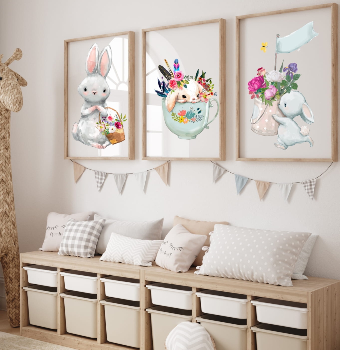 ZESTAW 3 OBRAZKI, PLAKATY - KRÓLICZEK W FILIŻANCE DK10.jpg