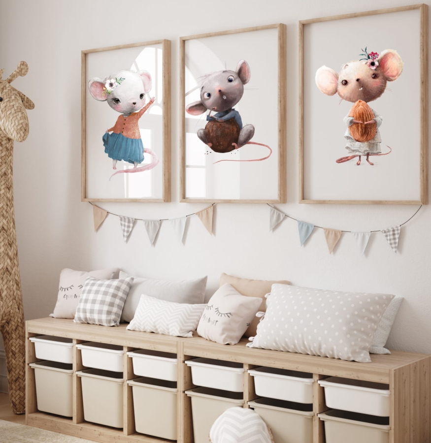 ZESTAW 3 OBRAZKI, PLAKATY - TRZY MYSZKI DK20.jpg