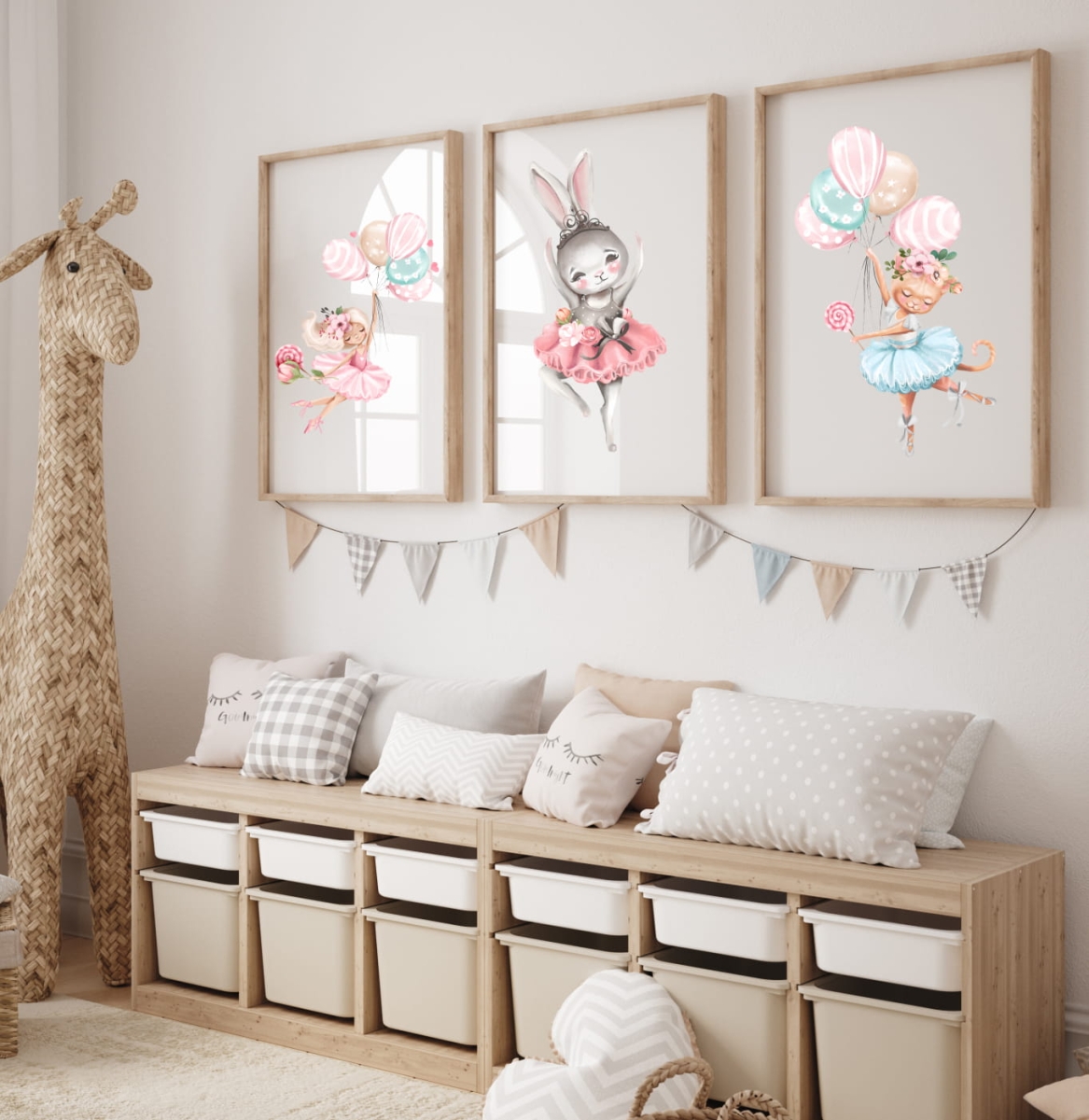 ZESTAW 3 OBRAZKI, PLAKATY - BALERNICA, KOTEK, BALONY DK24.jpg