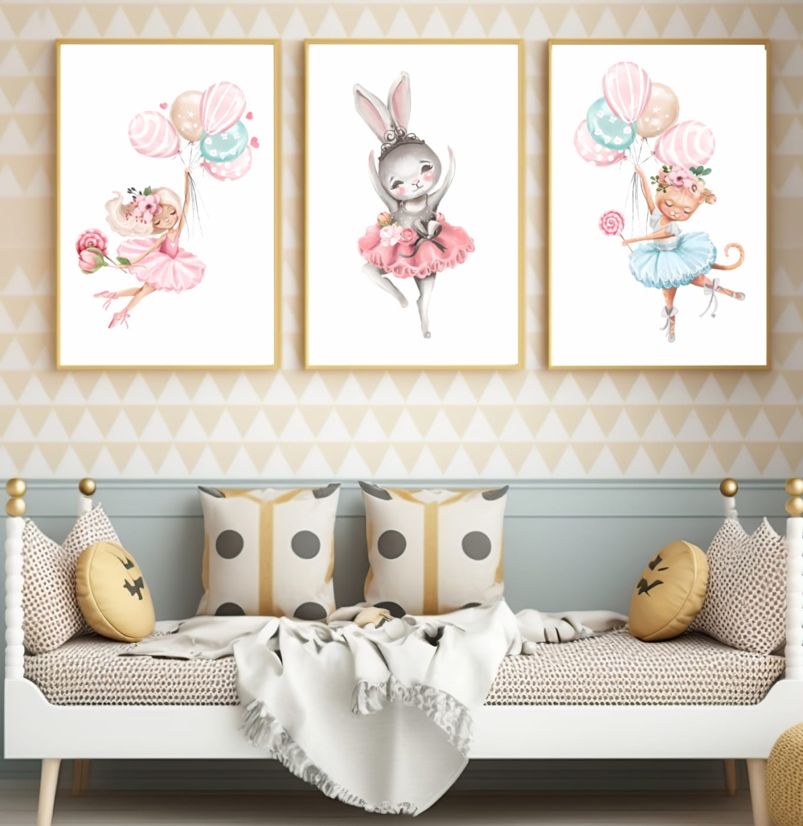 PLAKAT BALETNICA, KOTEK, KRÓLICZEK, BALONY DK24.jpg