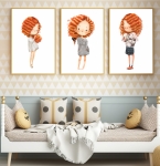 PLAKATY - DZIEWCZYNKA Z KRÓLICZKAMI DK26.jpg