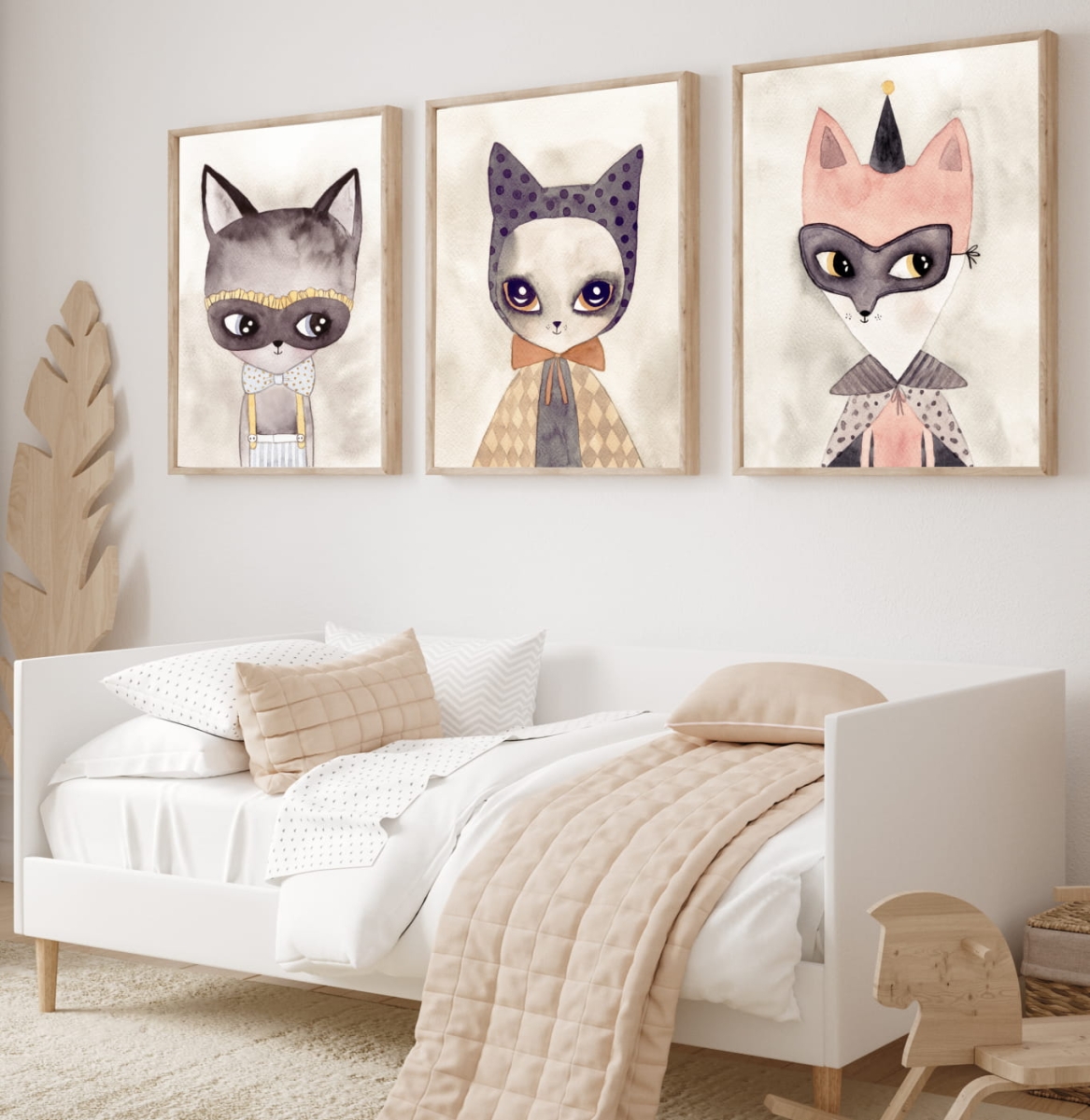 ZESTAW 3 OBRAZKI, PLAKATY - RETRO LISEK, KOTKI.jpg