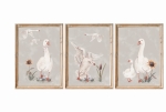Tryptyk Gąski delikatna dekoracja ścienna do pokoju dziecka Mała Pracownia