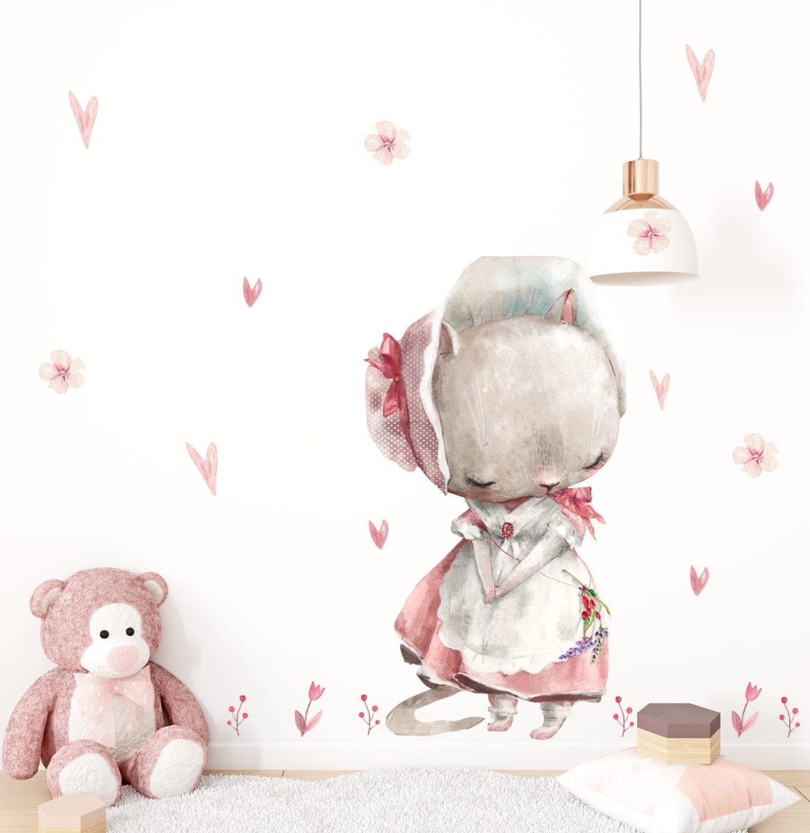 KOTKA AKWARELA - NAKLEJKA NA ŚCIANĘ, NAKLEJKA ŚCIENNA.jpg