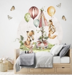 Bajkowa scena z zajączkiem i liskiem z balonami – Little Woodland nr 5