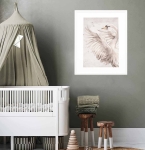 plakat w stylu vintage z łabędziem Mała Pracownia