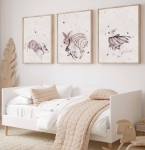 Zestaw 3 obrazki plakaty - Retro króliczki Nr 1.jpg