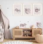 Retro króliczki - Zestaw 3 plakaty na ścianę.jpg