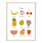 Plakat, obrazek edukacyjny na ścianę  Montessori owoce.jpg