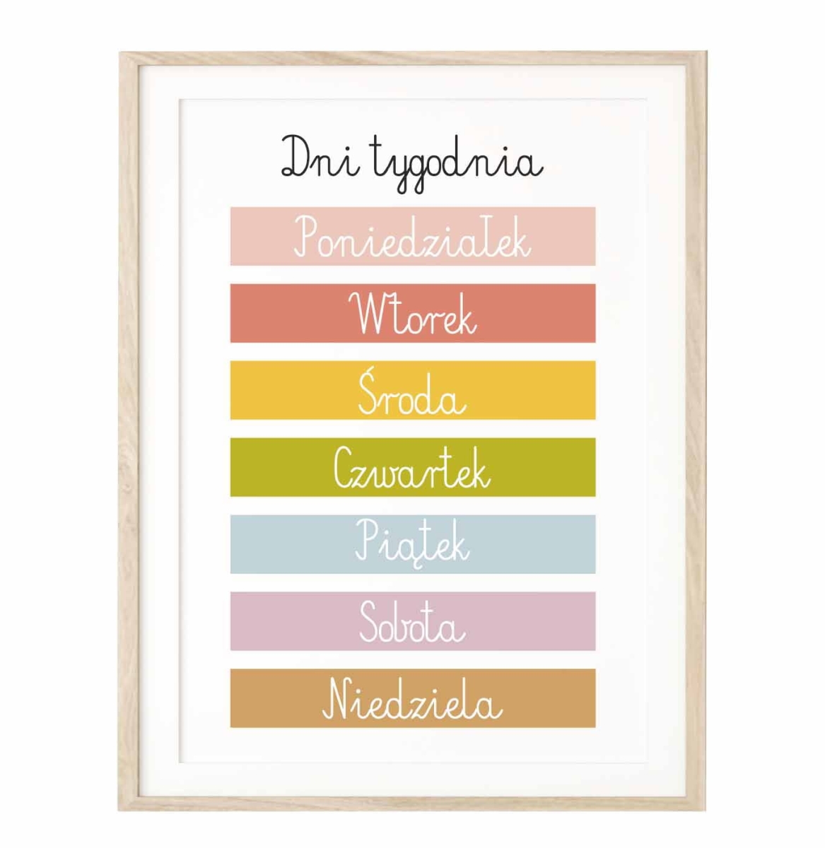 Plakat, obrazek edukacyjny  Montessori - DNI TYGODNIA.jpg