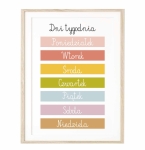 Plakat, obrazek edukacyjny  Montessori - DNI TYGODNIA.jpg