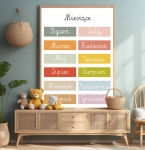 obrazek na ścianę z nazwami miesięcy