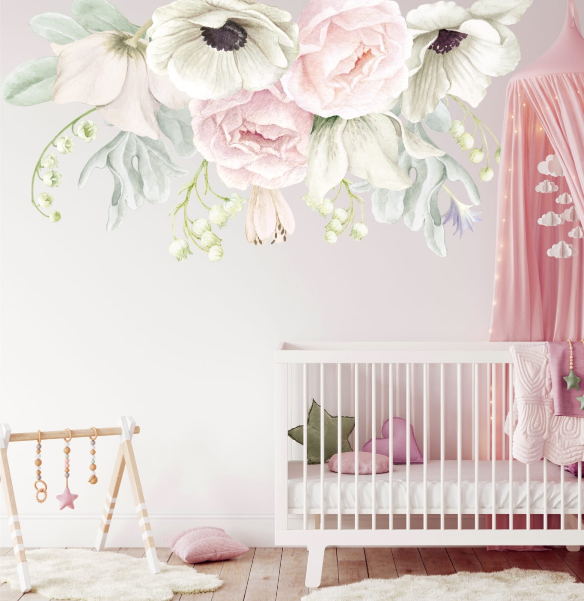 Naklejka Kwiaty, anemony, róże, kompozycja vintage róż.jpg