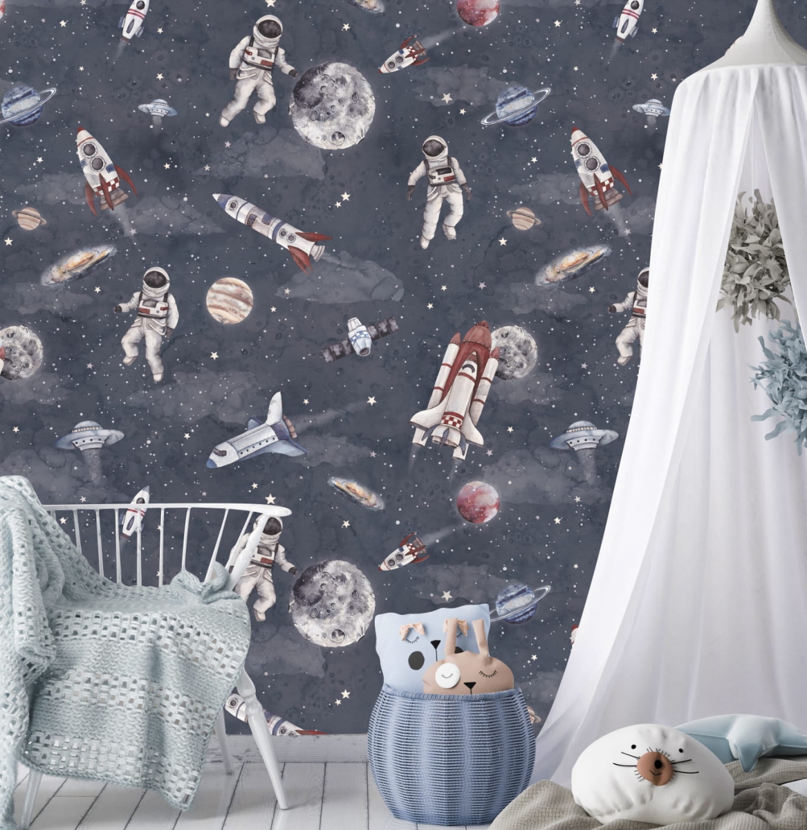 Tapeta dla chłopca KOSMOS granat.jpg