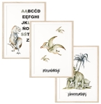 Dinozaury - Zestaw 3 plakaty Alfabet, Pterodaktyle, Sinoceratops Nr3.jpg
