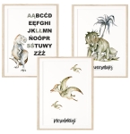 Dinozaury - Zestaw 3 plakaty  Sinoceratops, Alfabet, Pterodaktyle  Nr3.jpg