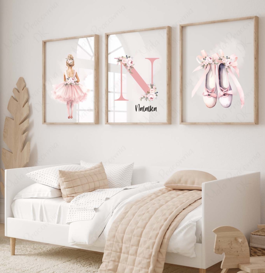 Zestaw 3 plakaty, obrazki - Baletnica, baletki, łabędź personalizacja nr.1.jpg