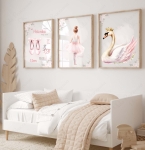 Zestaw 3 plakaty, obrazki - Baletnica, baletki, łabędź personalizacja nr.3.jpg