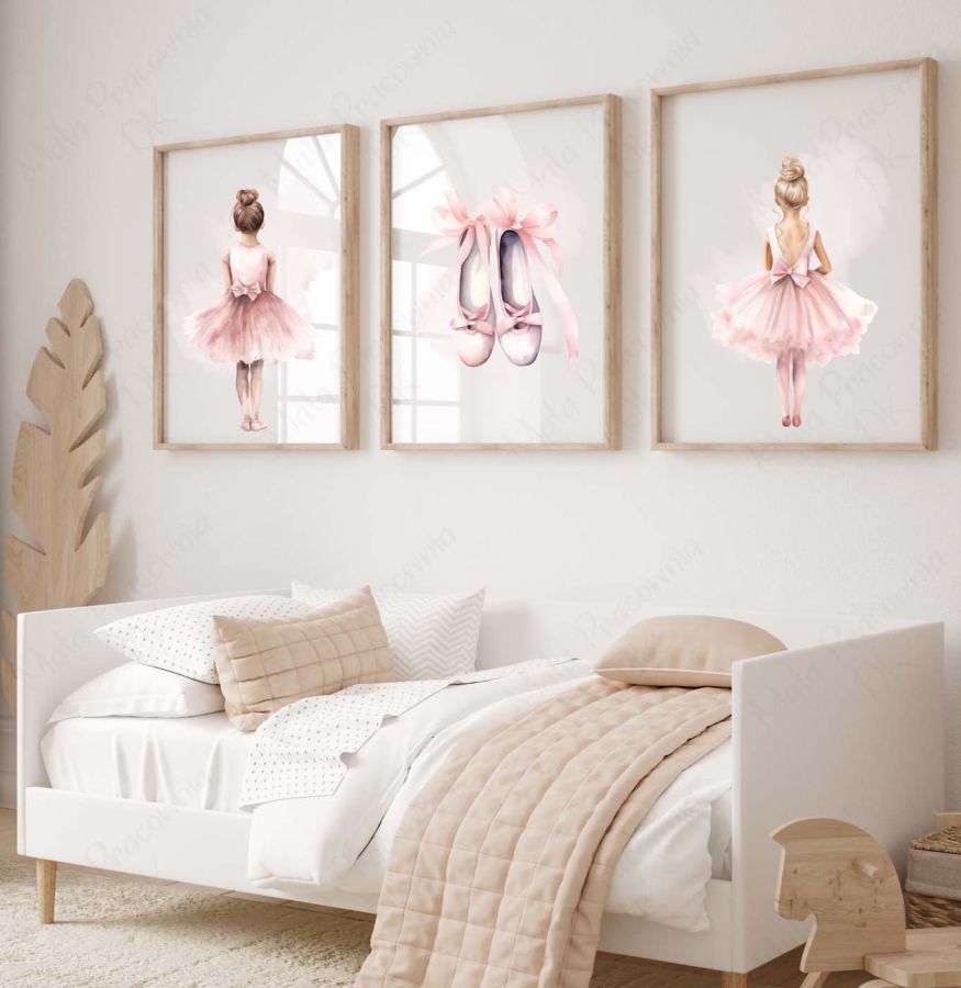 Zestaw 3 plakaty, obrazki - Baletnica, baletki, łabędź personalizacja nr.5.jpg