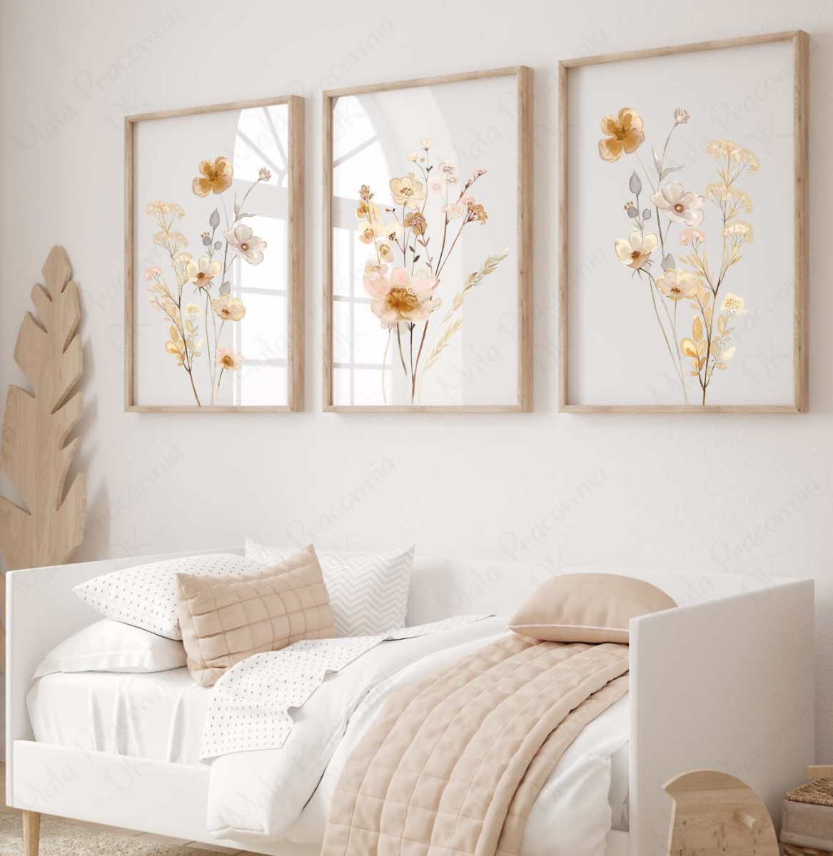 Zestaw 3 plakaty, obrazki Kwiaty Boho personalizacja nr.2.jpg