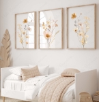 Zestaw 3 plakaty, obrazki Kwiaty Boho personalizacja nr.2.jpg