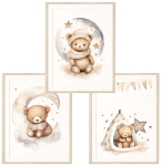 Zestaw 3 plakaty Sleepy Teddy Bears  nr 2.jpg