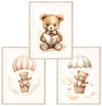 Zestaw 3 plakaty Pastelowe Misie  - Wzór nr3.jpg