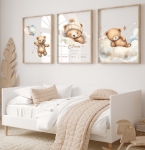 Zestaw 3 plakaty Sleepy Teddy Bears  Wzór 6.jpg