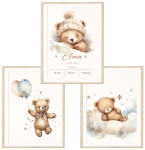 Zestaw 3 plakaty Sleepy Teddy Bears  Zestaw 6.jpg