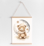 Plakat na ścianę Pastelowy Miś Wzór 5 dla dzieci