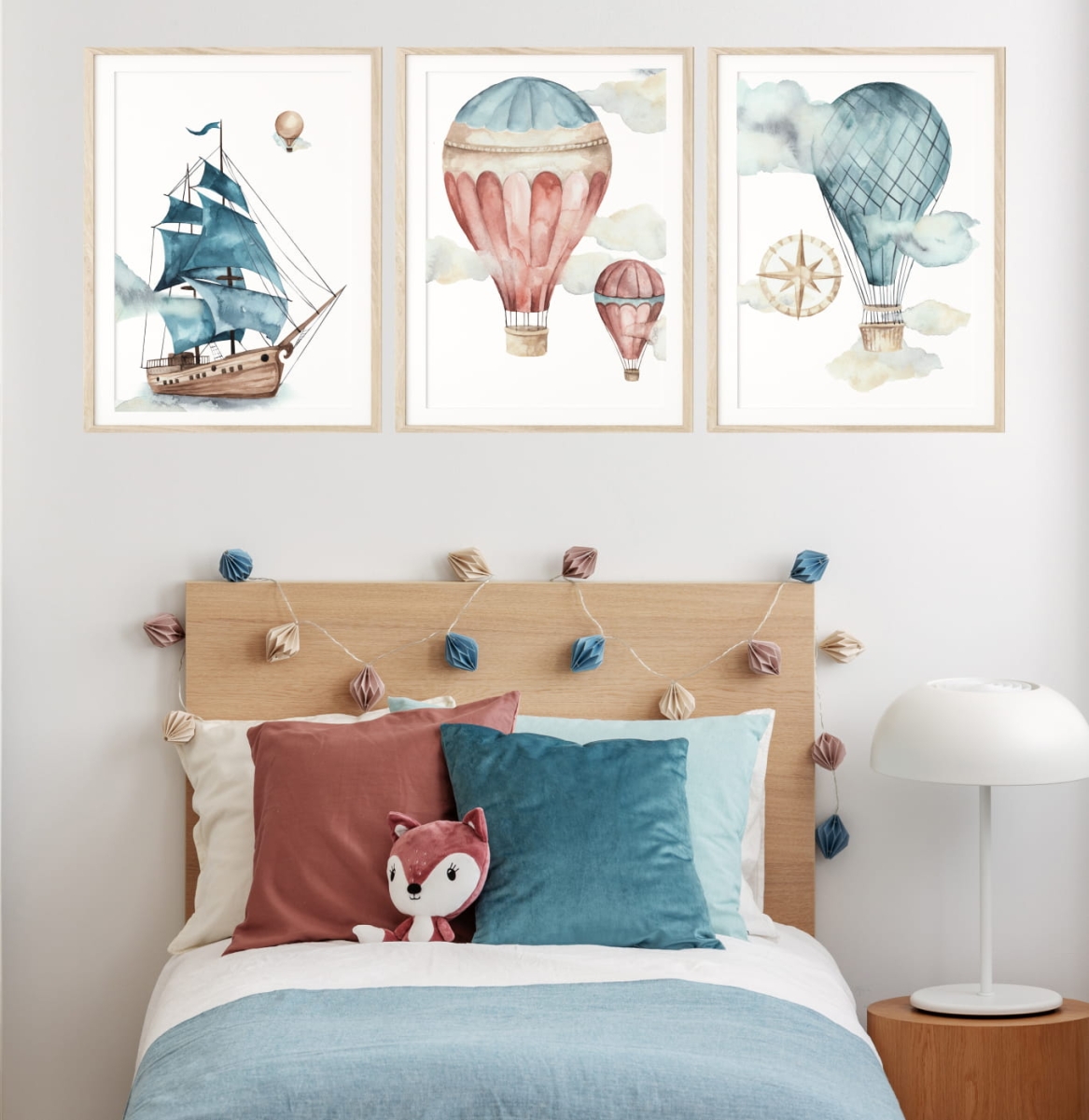 Zestaw 3 plakaty statek, latarnia, balony Nr 1.jpg