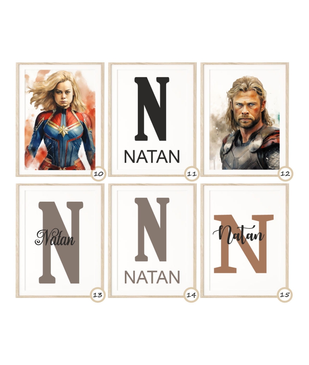 Zestaw 3 plakaty  Spiderman, Ironman, Hulk, Thor Wzory 10-15.jpg