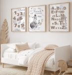 Zestaw 3 plakaty kosmos, planety, metryczka imię dziecka Nr 1.jpg