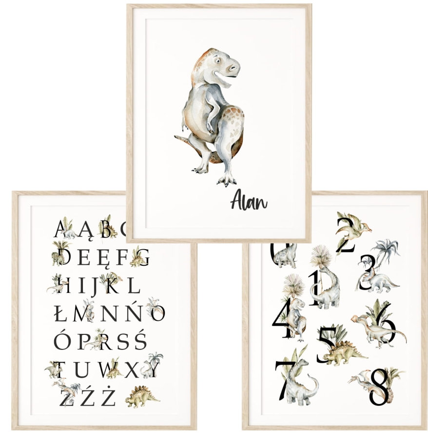 Dinozaury - Zestaw 3 plakaty DINO  Nr 2.jpg