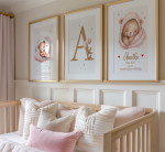 Zestaw 3 plakaty Misie z balonami róż dla dziewczynki, imię, metryczka Wzór 3.png