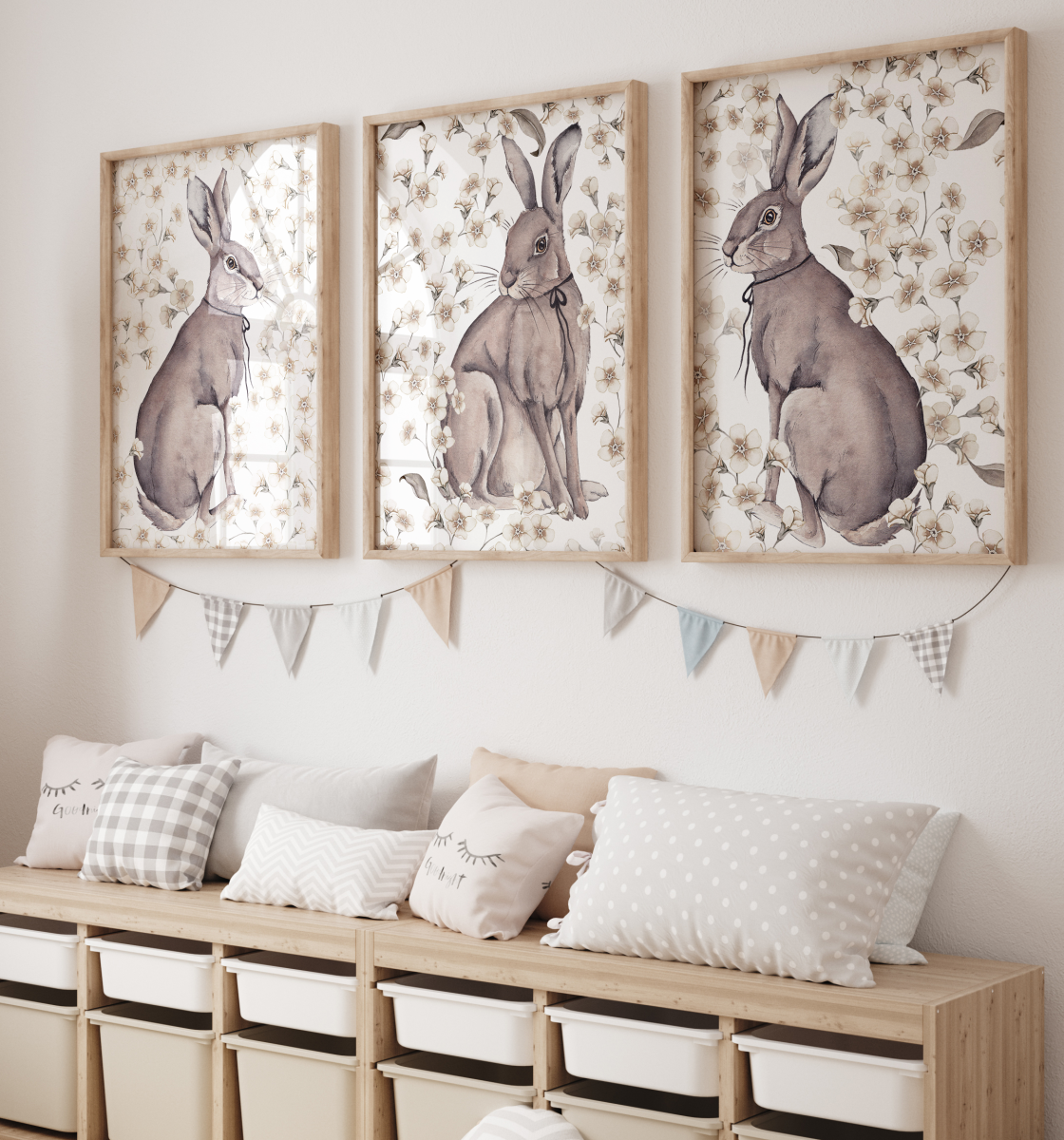 tryptyk z zajączkami Nr 2