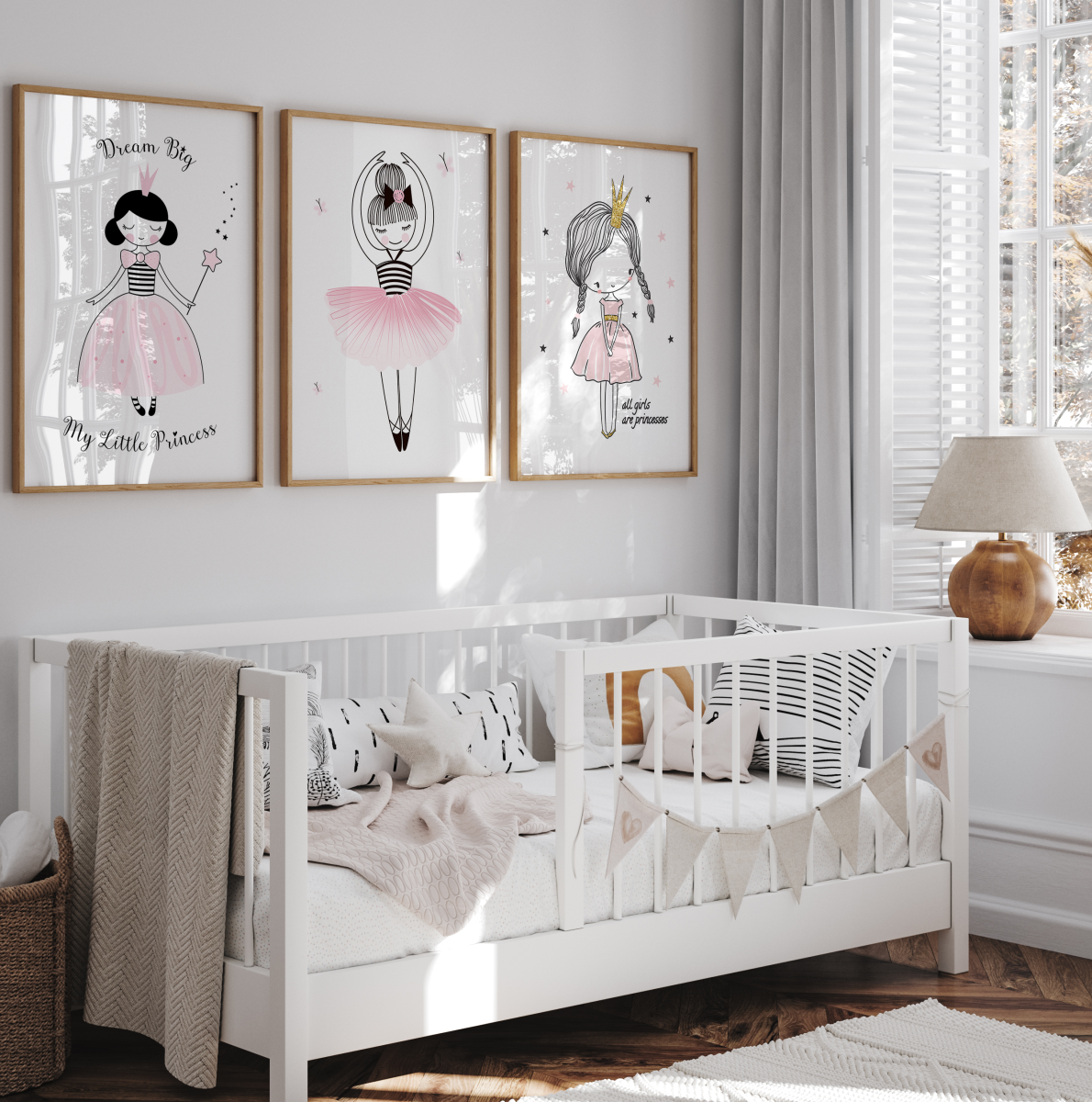 Plakat Baletnica – dekoracja ścienna do pokoju dziecka – Mała Pracownia