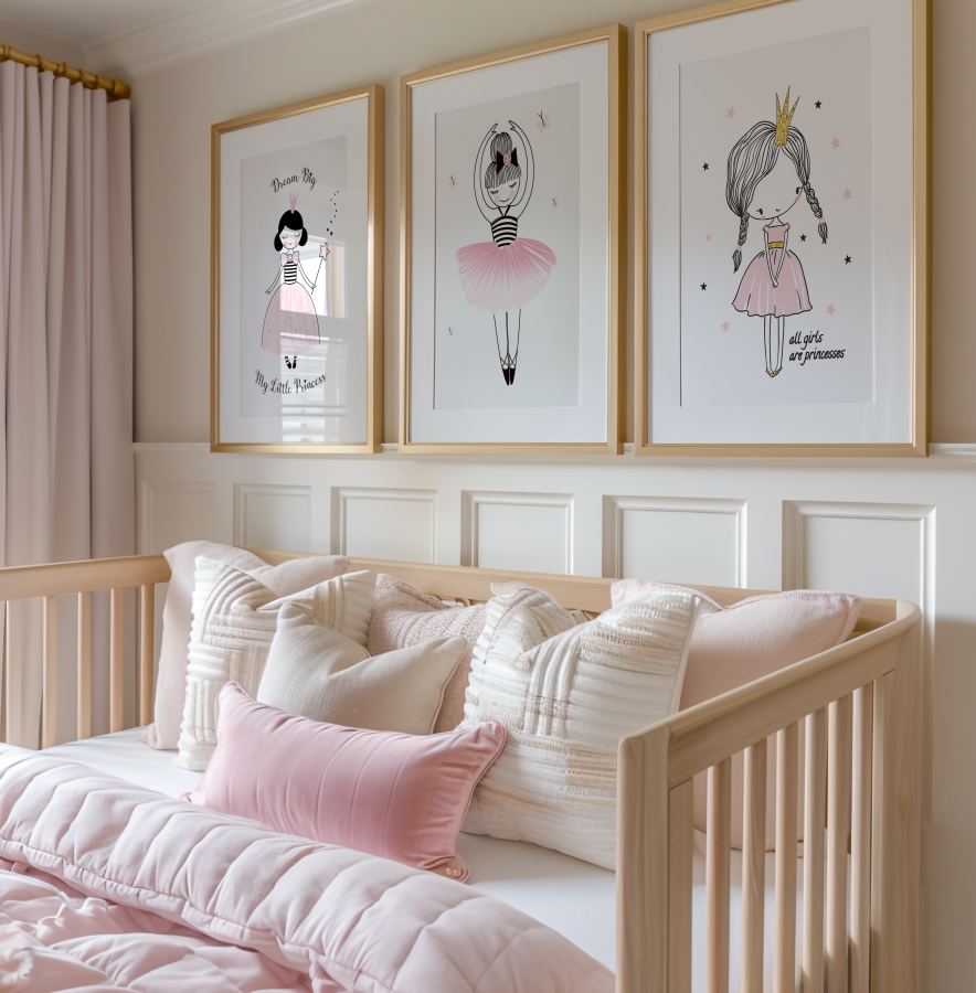 Zestaw 3 plakaty Królewna, Baletnica, Wróżka Nr 5 – Mała Pracownia