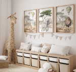 Zestaw 3 plakaty Zwierzęta Sawanna, Afryka Nr.10.png