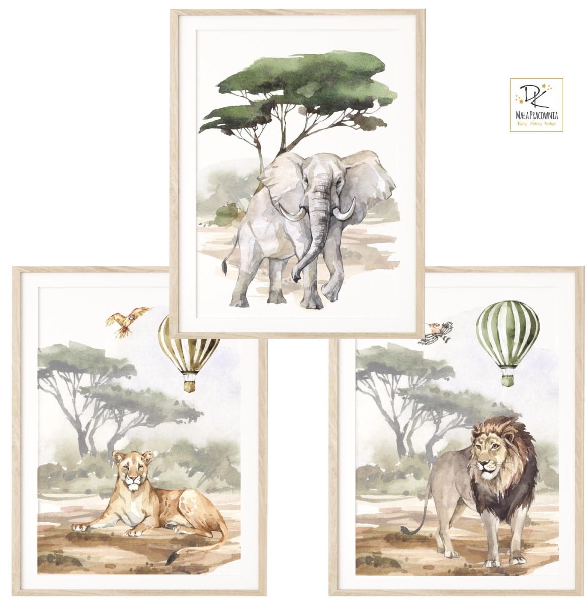 Zestaw 3 plakaty Zwierzęta Sawanna, Afryka Nr. 10.jpg