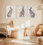 zestaw 3 plakatów do pokoju dziecka