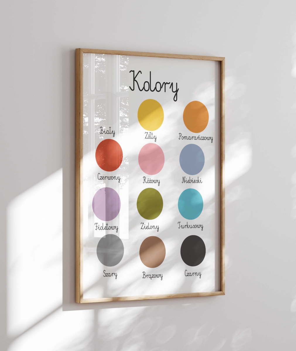 Plakat edukacyjny  MONTESSORI Kolory Wzór 2 .jpg