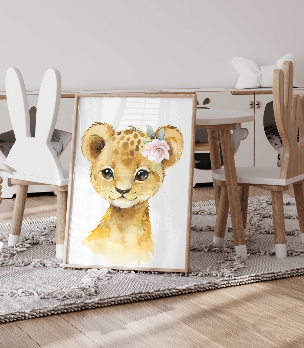 Lwiątko Plakat, obrazek na ścianę Savanna, akwarela II.jpg