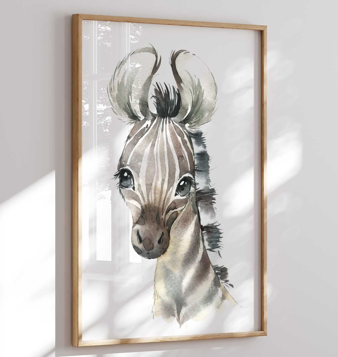 Zebra Plakat, obrazek na ścianę Savanna, akwarela.jpg