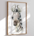 Zebra Plakat, obrazek na ścianę Savanna, akwarela.jpg