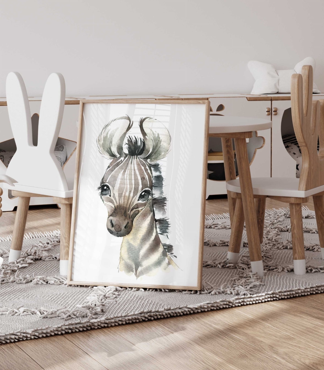 Zebra Plakat, obrazek na ścianę Savanna akwarela.jpg