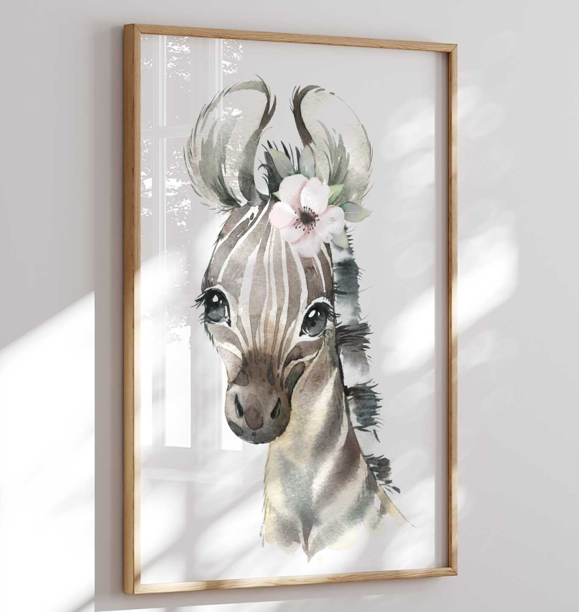 Zebra Plakat, obrazek na ścianę Savanna, akwarela II.jpg