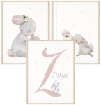 Zestaw 3 obrazki króliczki z mamusią - Imię dziecka.jpg