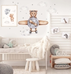 Naklejka dla dzieci miś w samolocie zestaw 2.jpg